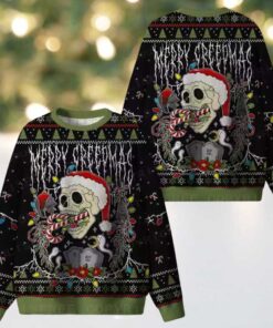 Merry Creepmas Ugly Christmas Knit Sweatshirt