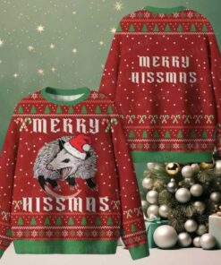Merry Hissmas Ugly Christmas Knit Sweatshirt