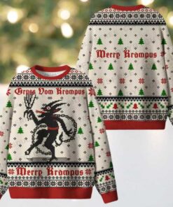 Merry Krampus Ugly Christmas Knit Sweatshirt
