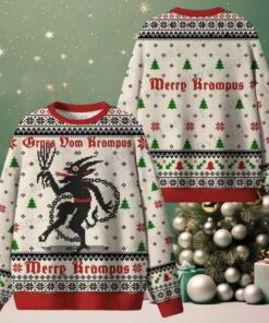 Merry Krampus Ugly Christmas Knit Sweatshirt