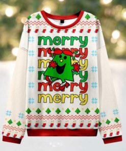 Merry Merry Merry Christmas Miss Teacher Ugly Knit Sweatshirt