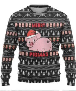 Merry Pigmas Christmas Ugly Christmas Sweater Xmas Holiday Patterns