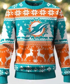 Miami Dolphins Ugly Christmas Sweater For NFL Holiday Parties
