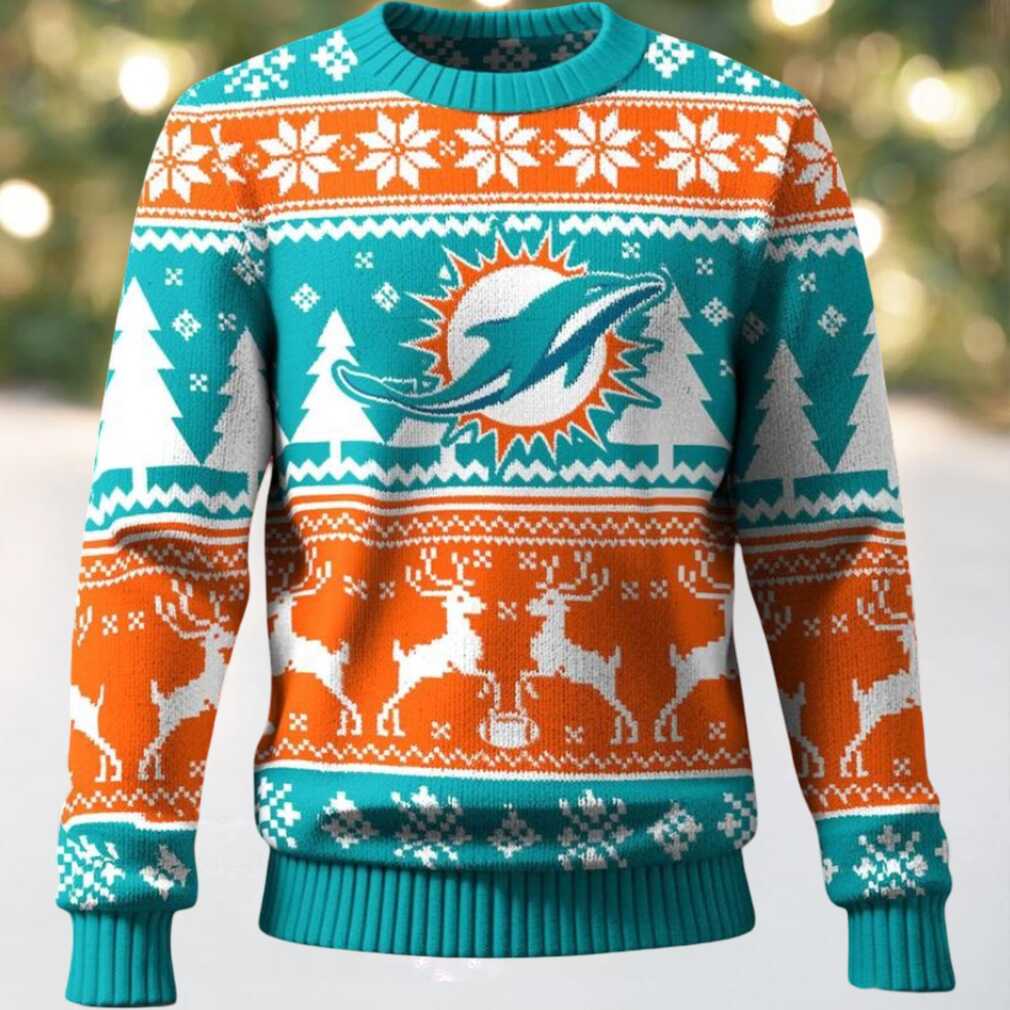Miami Dolphins Ugly Christmas Sweater For NFL Holiday Parties Miami Dolphins Ugly Christmas Sweater For NFL Holiday Parties