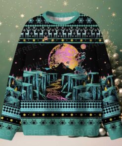 Moon And Balloon Ugly Christmas Knit Sweatshirt