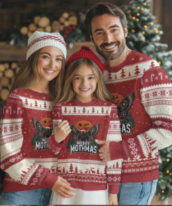 Mothman Ugly Christmas Sweater Holiday Humor Merry Mothmas Cryptid Gift