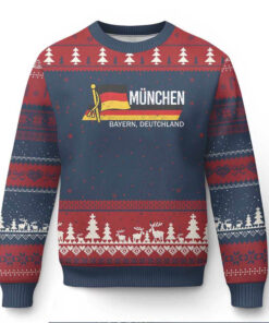 Munchen Bayern German Heritage Pride Germany Flag Ugly Christmas Sweater