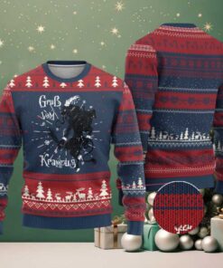 Mythical Krampus Ugly Christmas Sweater Gruss Vom Christmas Horror Figure Greeting