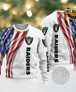 NFL Las Vegas Raiders Flag New Edition 2025 Ugly Christmas Sweater