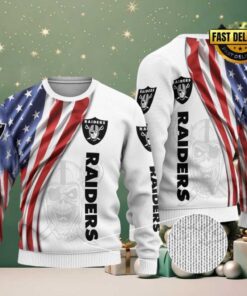 NFL Las Vegas Raiders Flag New Edition 2025 Ugly Christmas Sweater