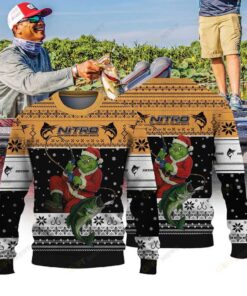 NITRO × Grinch Fishing Ugly Christmas Sweater