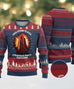 Nakatomi Plaza Christmas Party Survivor Ugly Christmas Sweater