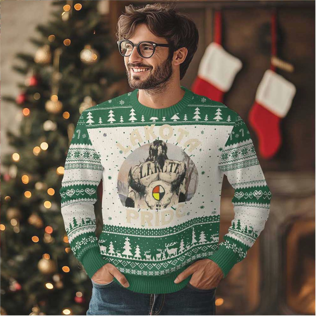 Native American Ugly Christmas Sweater Lakota Pride Medicine Wheel Cow Skull Native American Ugly Christmas Sweater Lakota Pride Medicine Wheel Cow Skull