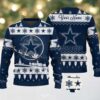 NCAA Penn State Nittany Lions Football Team Xmas Tree Snow Custom Name Ugly Christmas Sweater