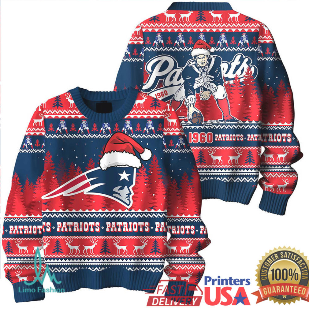 New England Patriots Christmas Ugly Sweater 3D Gift Christmas New England Patriots Christmas Ugly Sweater 3D Gift Christmas