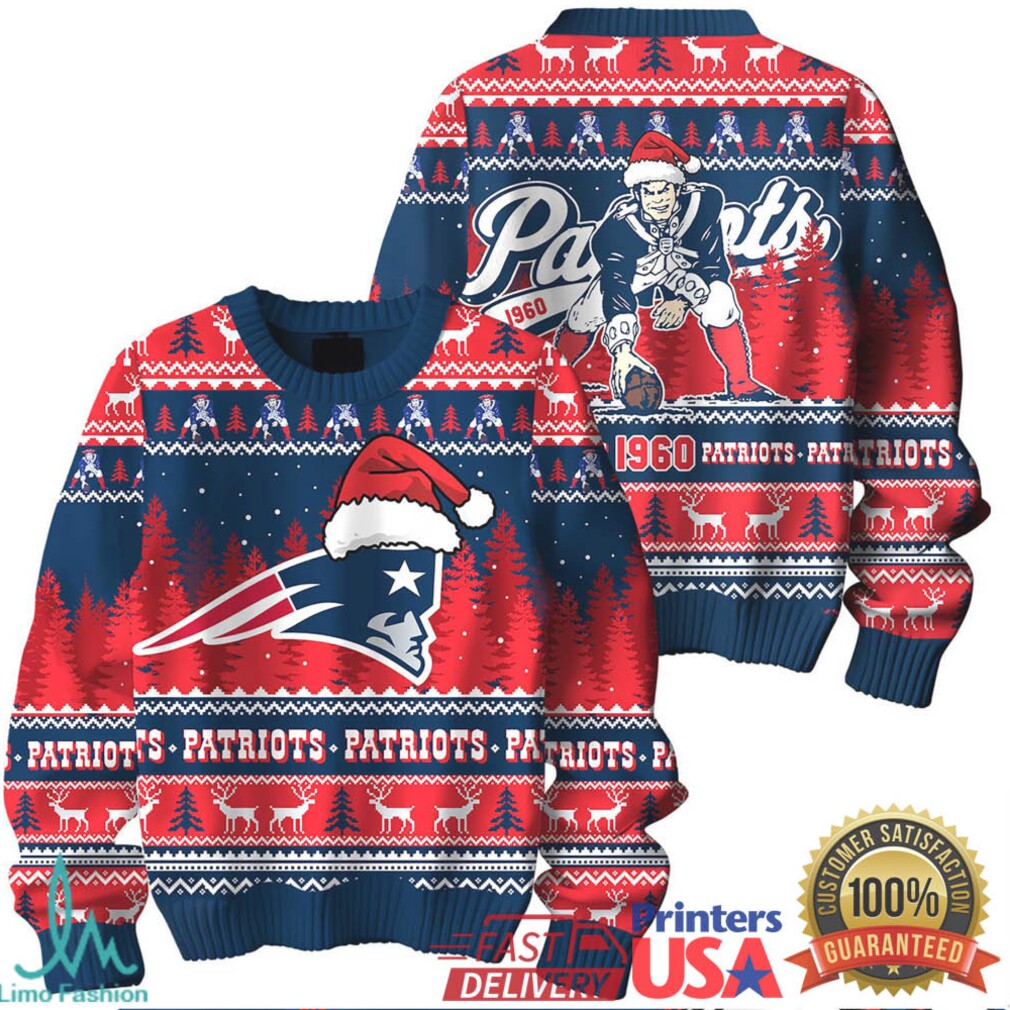 New England Patriots Christmas Ugly Sweater 3D Gift Christmas New England Patriots Christmas Ugly Sweater 3D Gift Christmas