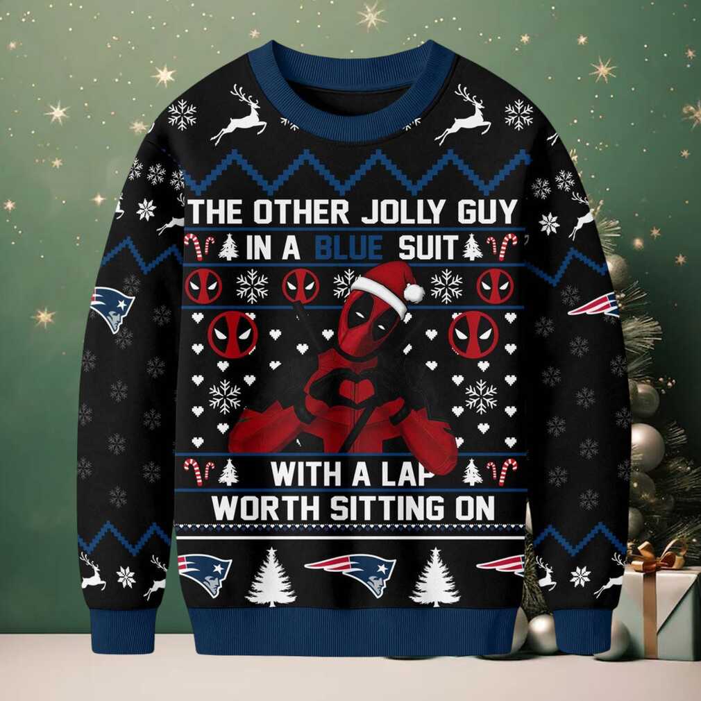 New England Patriots Official NFL Deadpool Christmas Ugly Sweater NY New England Patriots Official NFL Deadpool Christmas Ugly Sweater NY