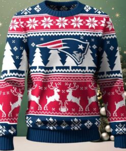 New England Patriots Ugly Christmas Sweater For NFL Holiday Parties