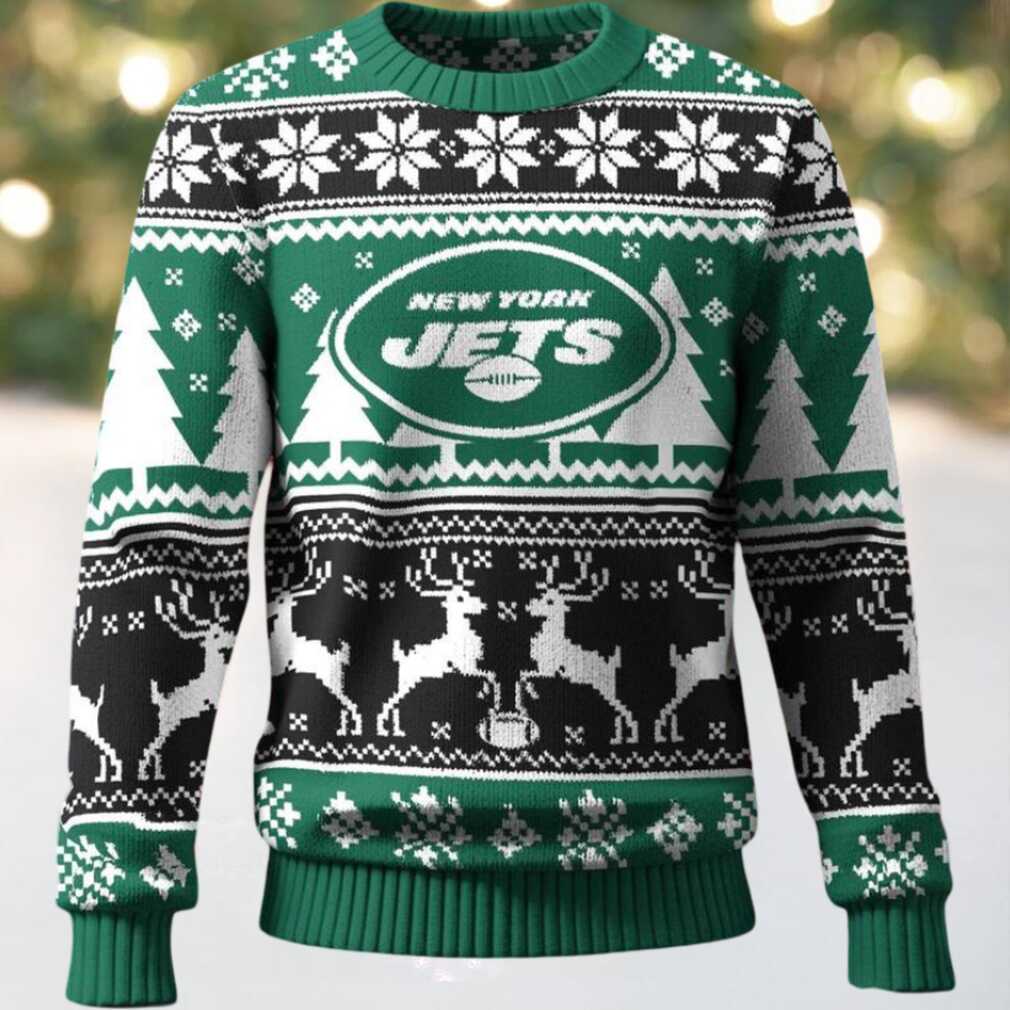 New York Jets Ugly Christmas Sweater For NFL Holiday Parties New York Jets Ugly Christmas Sweater For NFL Holiday Parties