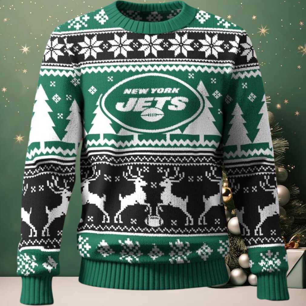 New York Jets Ugly Christmas Sweater For NFL Holiday Parties New York Jets Ugly Christmas Sweater For NFL Holiday Parties