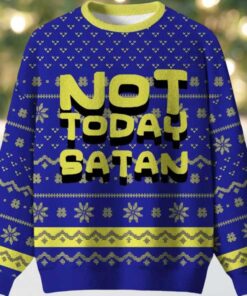 Not Today Festive Satan Ugly Christmas Sweater