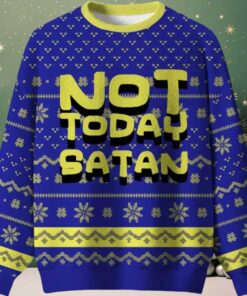 Not Today Festive Satan Ugly Christmas Sweater