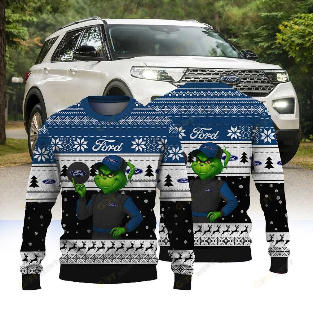 Official Ford × Grinch Ugly Christmas Sweater Official Ford × Grinch Ugly Christmas Sweater