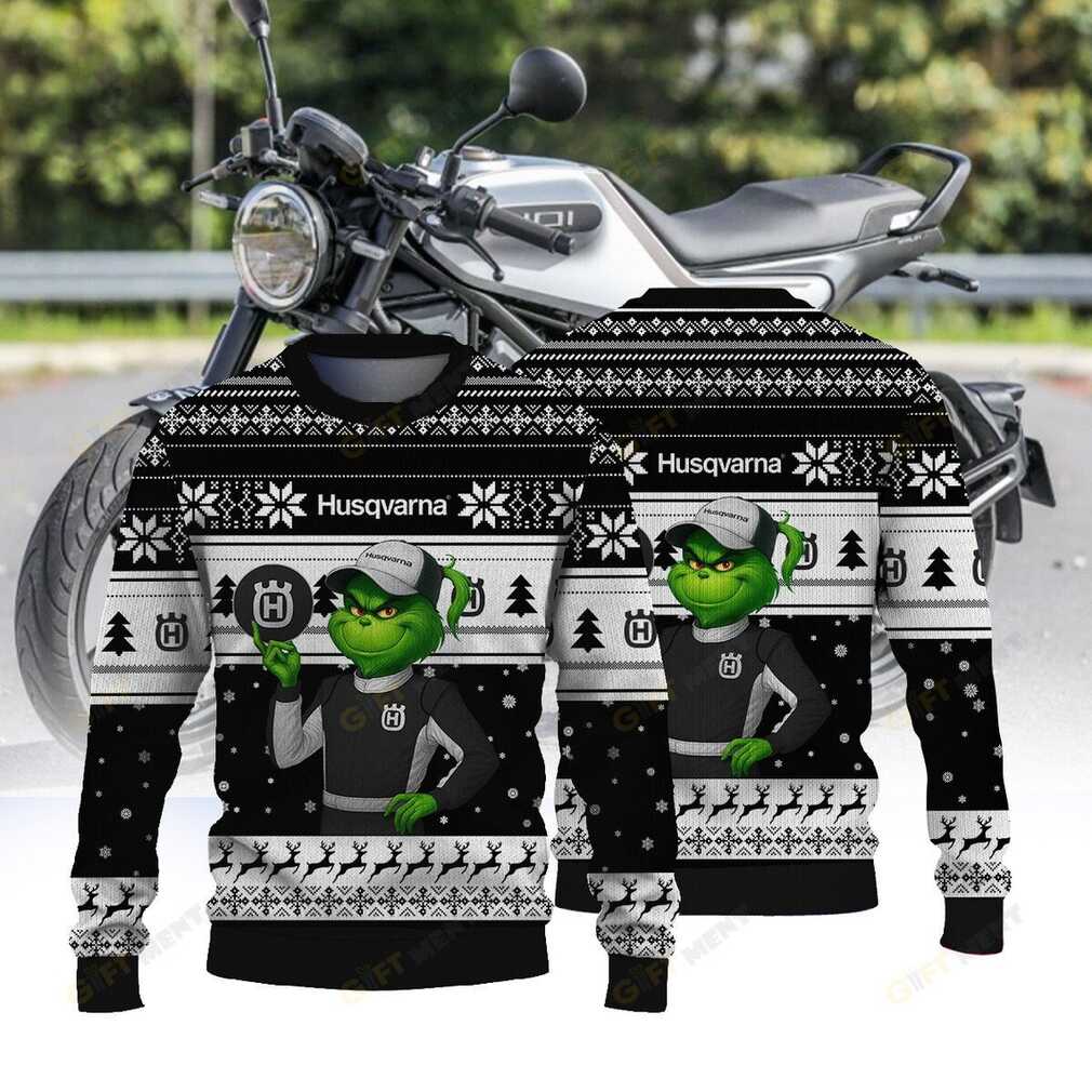 Official Husqvarna Grinch Ugly Christmas Sweater