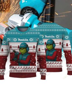 Official Makita × Grinch Ugly Christmas Sweater