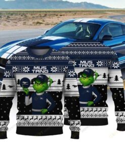 Official Mustang × Grinch Ugly Christmas Sweater