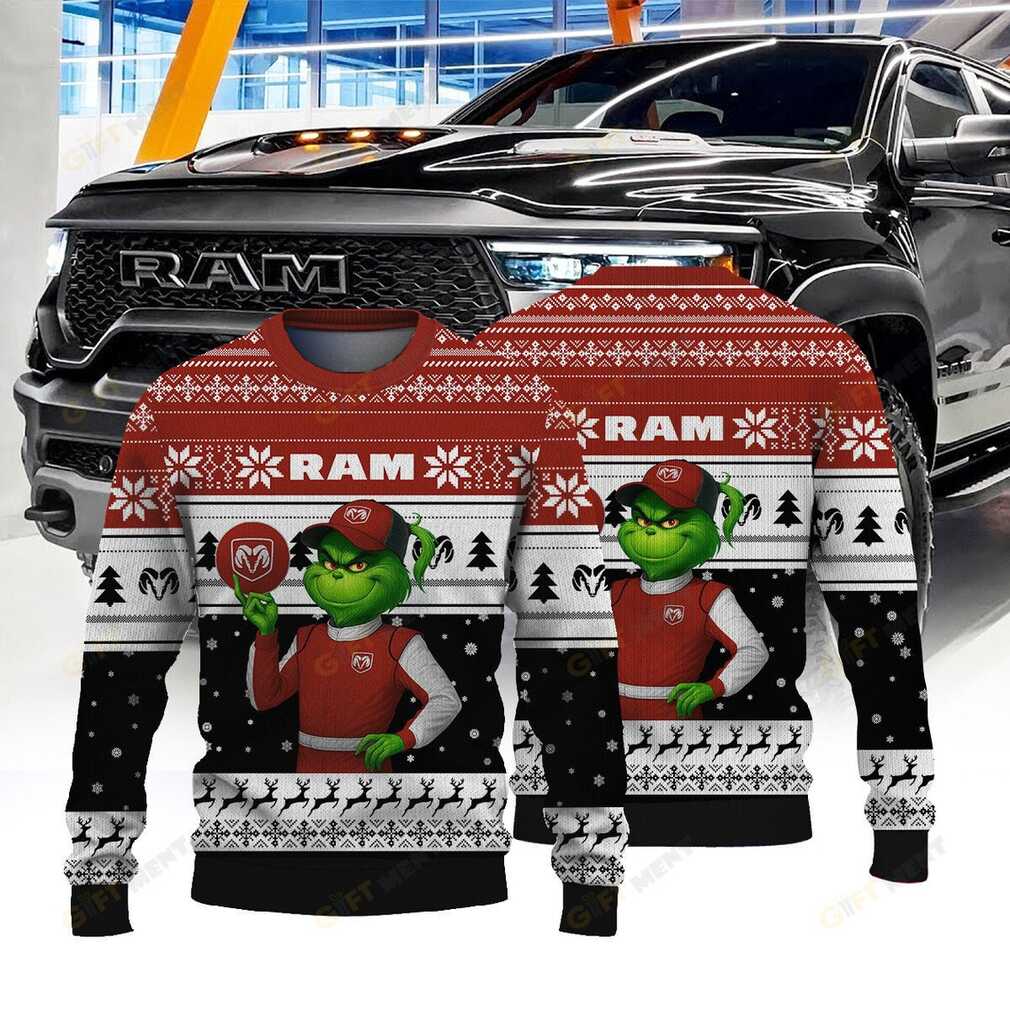 Official Ram × Grinch Ugly Christmas Sweater Official Ram × Grinch Ugly Christmas Sweater