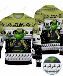 Official Ryan Blaney Grinch Ugly Sweater