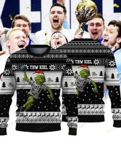Official THW Kiel × Grinch Handball Ugly Christmas Sweater