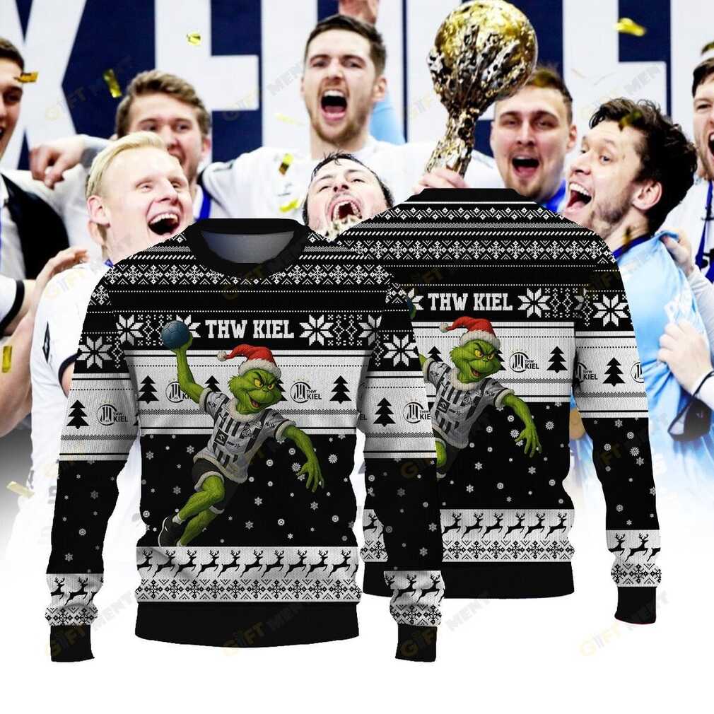 Official THW Kiel × Grinch Handball Ugly Christmas Sweater Official THW Kiel × Grinch Handball Ugly Christmas Sweater