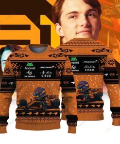 Oscar Piastri McLaren Racing Spirit Ugly Christmas Sweater 2025 Edition