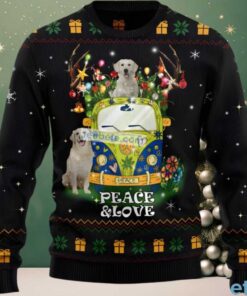 Peace Love Golden Retriever Dog Mom Ugly Sweater Black, hoodie, sweater, long sleeve and tank top Peace Love Golden Retriever Dog Mom Ugly Sweater Black