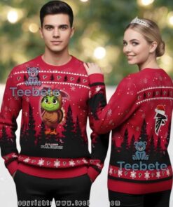 Personalized Atlanta Falcons Grinch Turkey Ugly Christmas Sweater Red Vintage, hoodie, sweater, long sleeve and tank top Personalized Atlanta Falcons Grinch Turkey Ugly Christmas Sweater Red Vintage