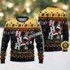 Golden Retriever Dog Face Ugly Holiday Sweater Black Golden Retriever Dog Face Ugly Holiday Sweater Black