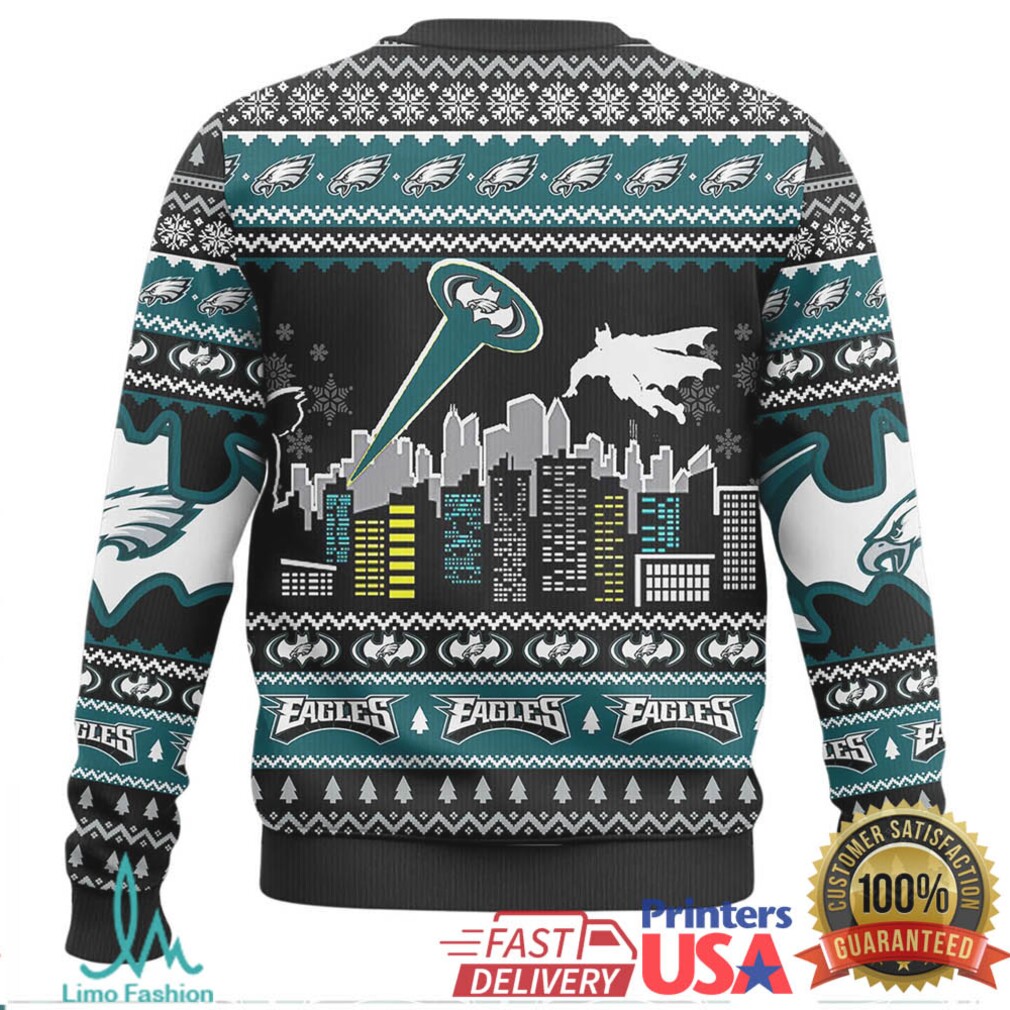 Philadelphia Eagles I Am Vengeance Batman Ugly Christmas Sweater Philadelphia Eagles I Am Vengeance Batman Ugly Christmas Sweater