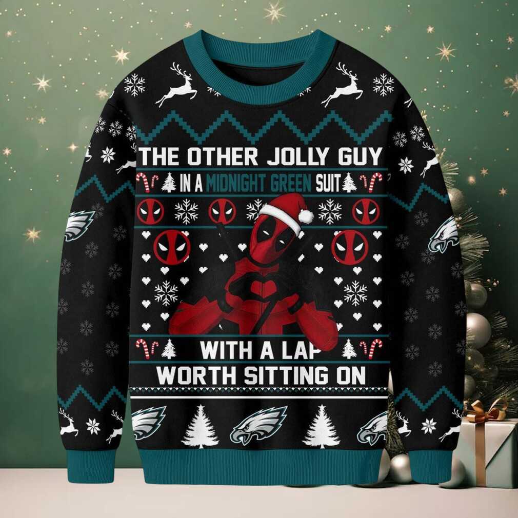 Philadelphia Eagles Official NFL Deadpool Christmas Ugly Sweater NY Philadelphia Eagles Official NFL Deadpool Christmas Ugly Sweater NY