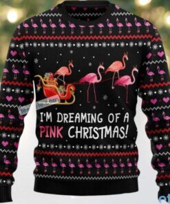 Pink Black Best Sweatshirt Flamingo Ugly Christmas Sweater