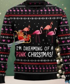 Pink Black Best Sweatshirt Flamingo Ugly Christmas Sweater