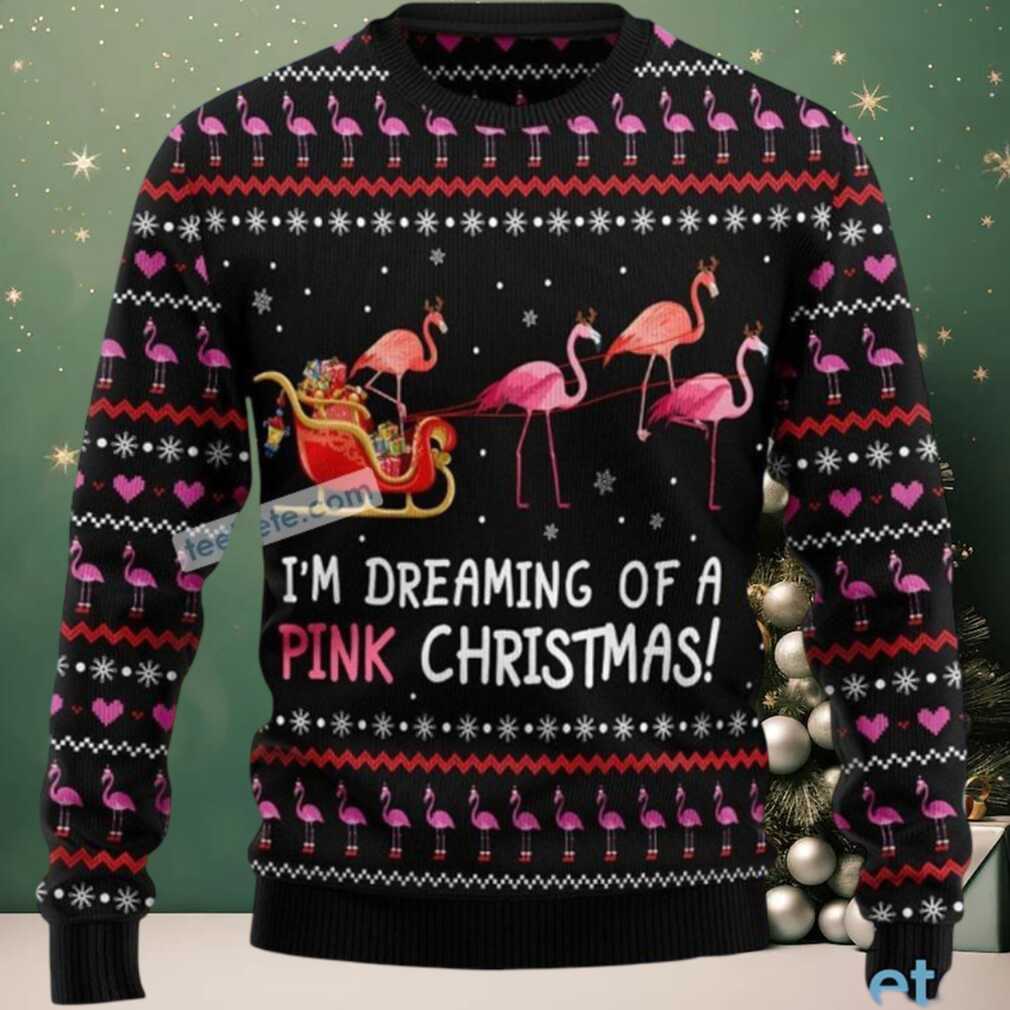 Pink Black Best Sweatshirt Flamingo Ugly Christmas Sweater Pink Black Best Sweatshirt Flamingo Ugly Christmas Sweater