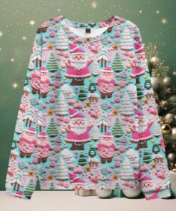 Pink Christmas Teacher Ugly Knit Sweatshirt Pink Christmas Teacher Ugly Knit Sweatshirt