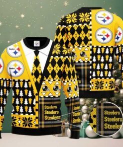 Pittsburgh Steelers Gilet Caravet Christmas Ugly Sweater