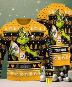 Pittsburgh Steelers Grinch With Ball NFL Ugly Christmas Sweaters Pittsburgh Steelers Grinch With Ball NFL Ugly Christmas Sweaters