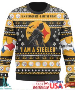 Pittsburgh Steelers ‘I Am Vengeance’ Batman Ugly Christmas Sweater