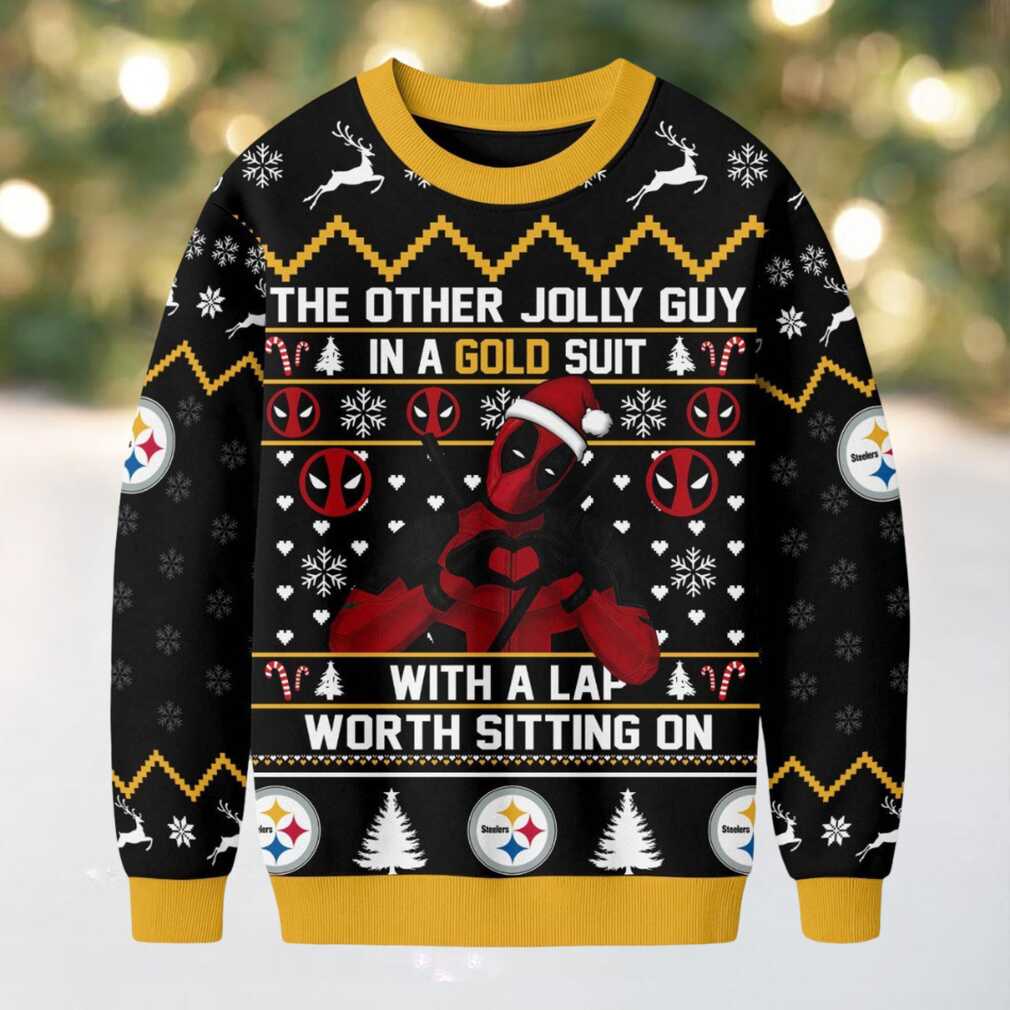 Pittsburgh Steelers Official NFL Deadpool Christmas Ugly Sweater NY Pittsburgh Steelers Official NFL Deadpool Christmas Ugly Sweater NY
