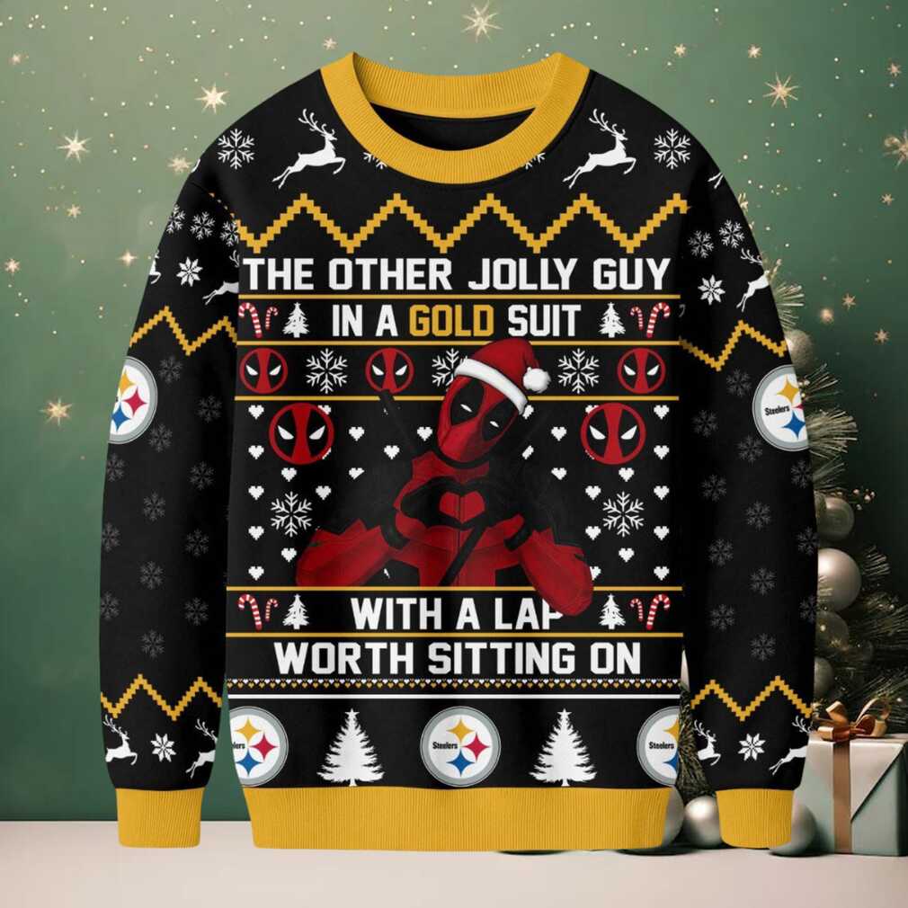 Pittsburgh Steelers Official NFL Deadpool Christmas Ugly Sweater NY Pittsburgh Steelers Official NFL Deadpool Christmas Ugly Sweater NY