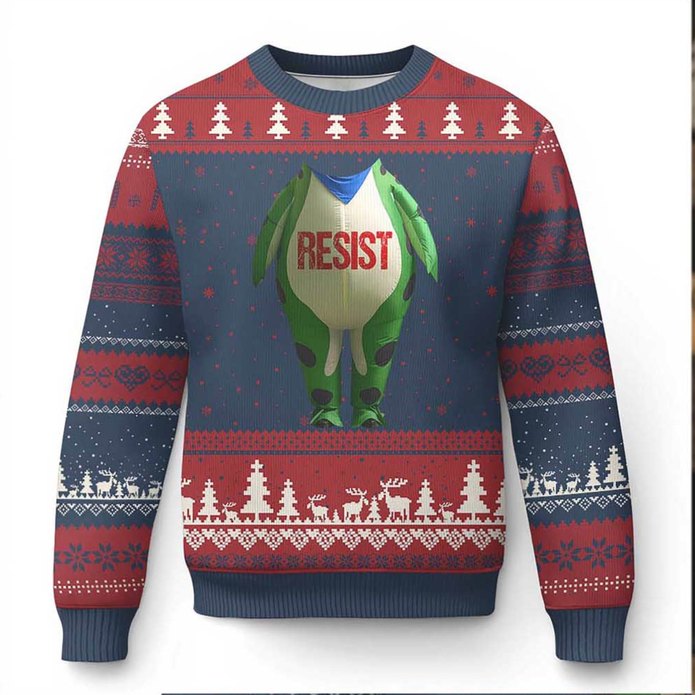 Portland Frog Ugly Christmas Sweater Funny Political Costume Protest Resist Portland Frog Ugly Christmas Sweater Funny Political Costume Protest Resist